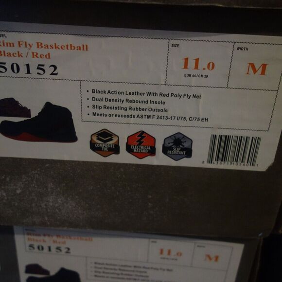 NEW Hoss Boots Rim Fly Black Red High Top Composite Toe Men's 11 - Picture 7 of 8